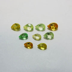 10.58 Ct Natural Mix Color Sapphire Lot CERTIFIED Loose Gemstone Pear Cut