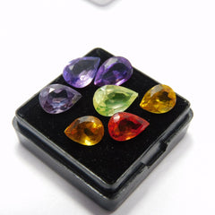 10.58 Ct Natural Mix Color Sapphire Lot CERTIFIED Loose Gemstone Pear Cut