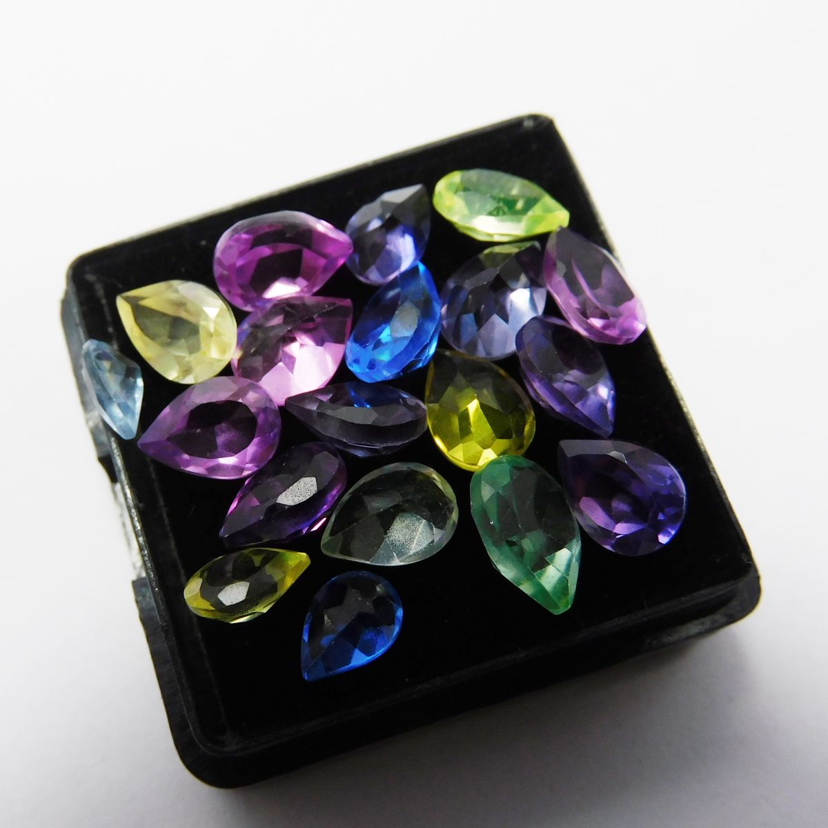 10.58 Ct Natural Mix Color Sapphire Lot CERTIFIED Loose Gemstone Pear Cut