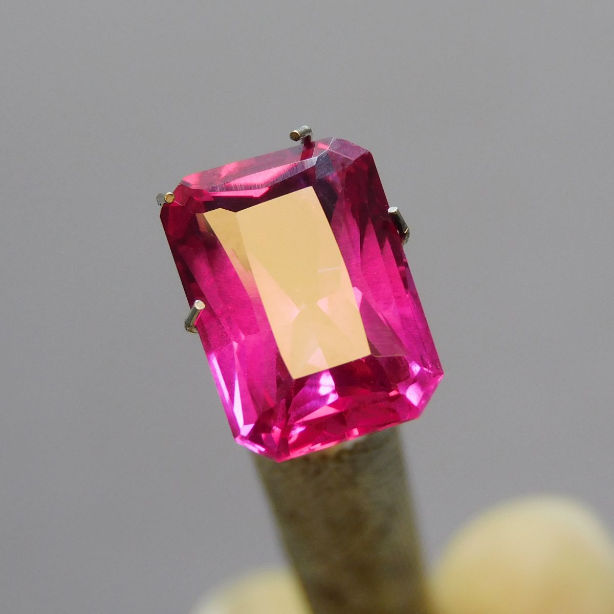 CERTIFIED 7.10 Carat Pink Ruby Emerald Cut Natural Loose Gemstones Ring Size