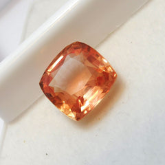 Padparadscha Sapphire 9.00 Ct Square Cut Natural Rare Loose Gemstone CERTIFIED