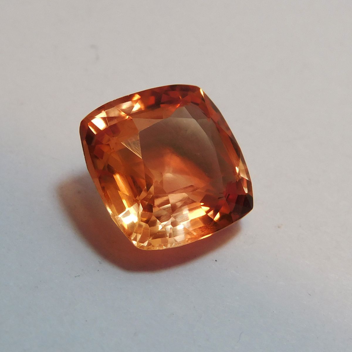 Padparadscha Sapphire 9.00 Ct Square Cut Natural Rare Loose Gemstone CERTIFIED