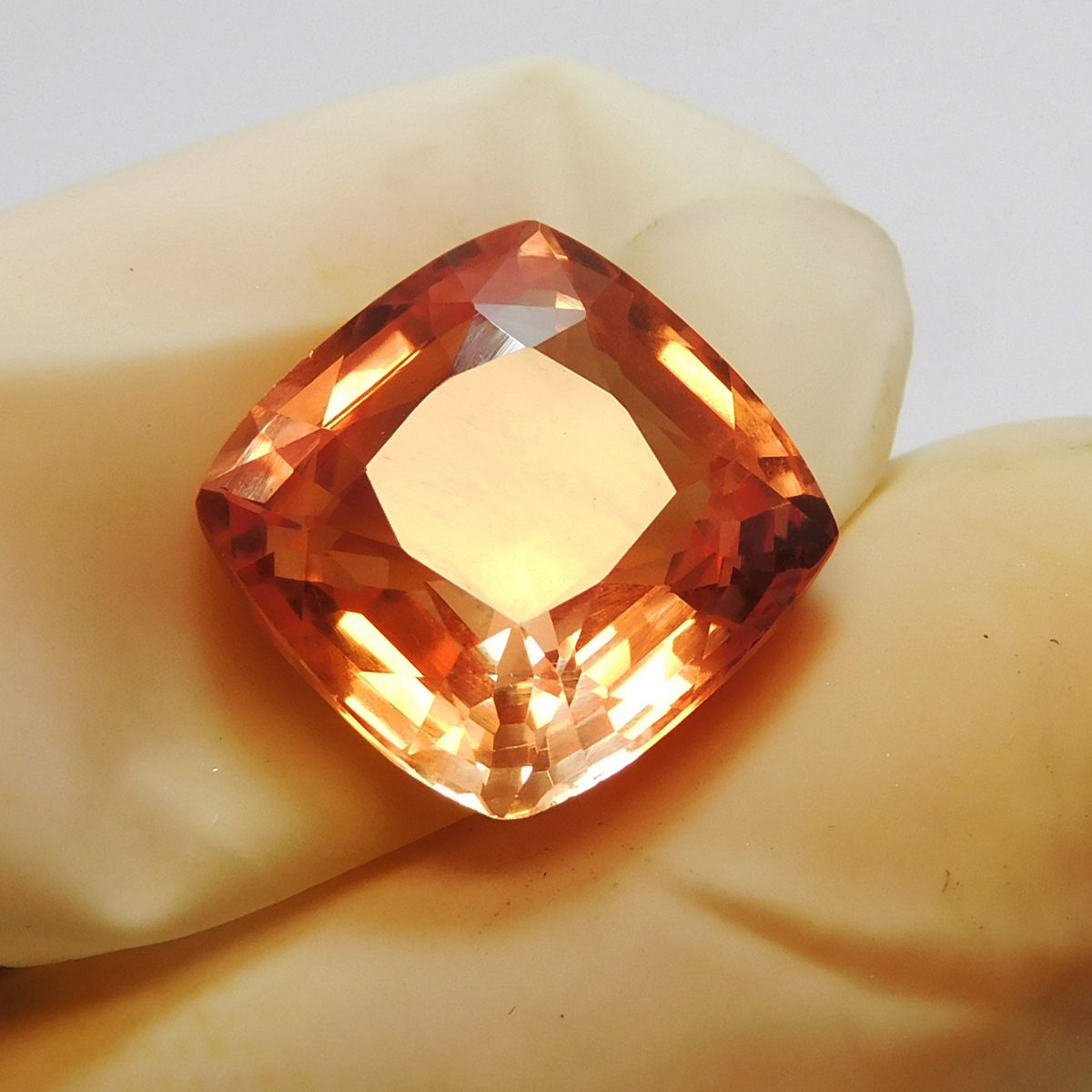 Padparadscha Sapphire 9.00 Ct Square Cut Natural Rare Loose Gemstone CERTIFIED