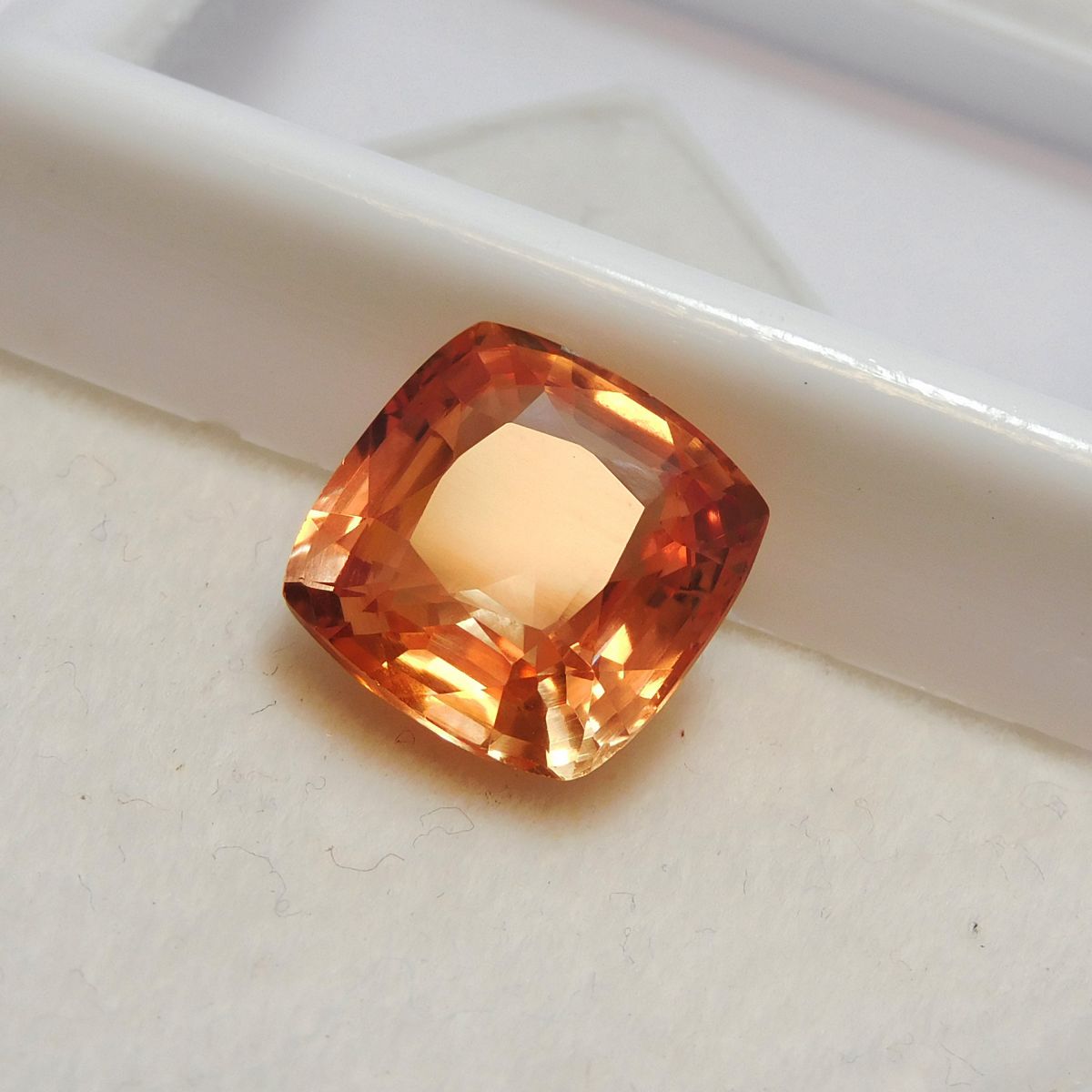 Padparadscha Sapphire 9.00 Ct Square Cut Natural Rare Loose Gemstone CERTIFIED