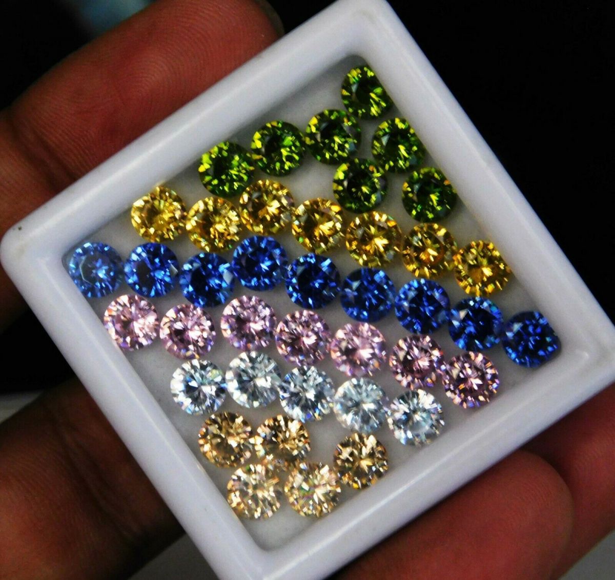 CERTIFIED 16 PCS Natural Sapphire Loose Gemstone Lot Round 5 MM Ring Size