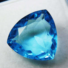 Ocean Blue Aquamarine Natural Trillion Shape 13 Ct Certified Loose Gemstone A++