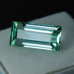 8.50 Ct CERTIFIED Natural Bluish Green Sapphire Emerald Cut Loose Gemstone