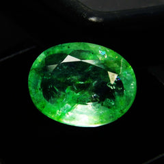 Colombian Emerald 7 Ct CERTIFIED Loose Gemstone Oval Shape Natural Green Emerald