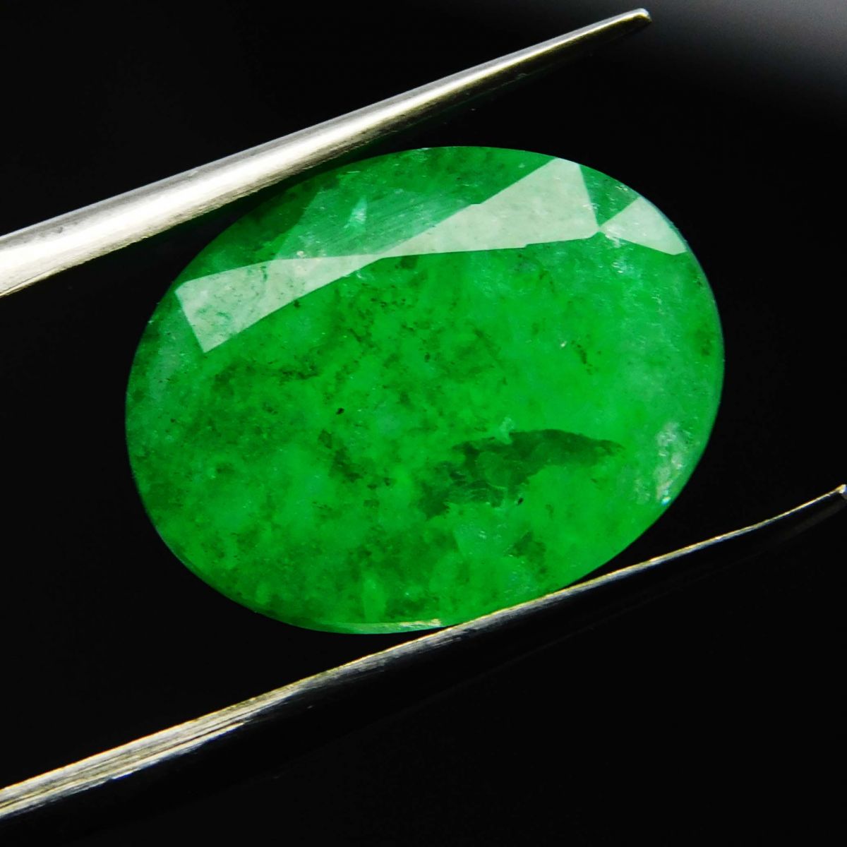 6.84 Ct Natural Green Colombian Emerald Oval Cut CERTIFIED Loose Gemstone