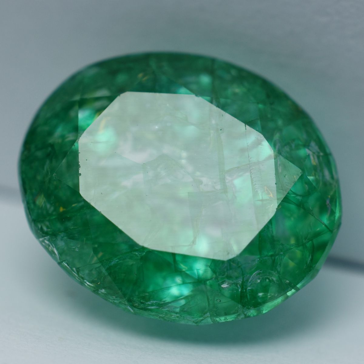 Natural Loose Gemstone Emerald Oval Cut Green 12.80 Ct CERTIFIED Ring Size