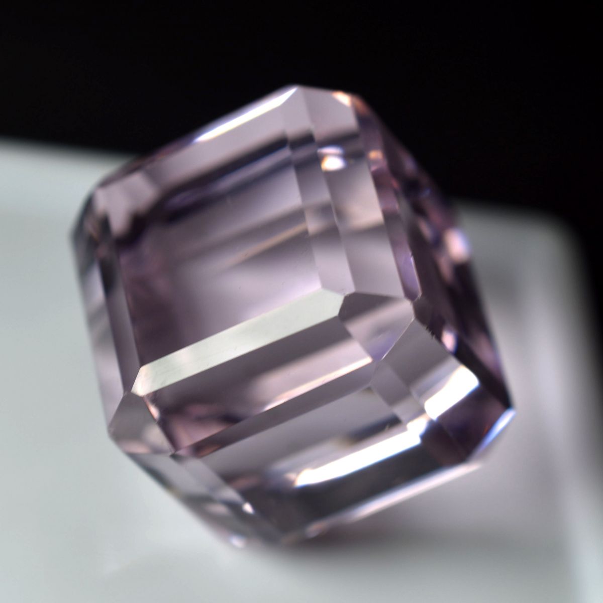 52.46 Carat Cube Cut Lab-Created Pink Kunzite CERTIFIED Loose Gemstone