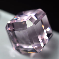 52.46 Carat Cube Cut Lab-Created Pink Kunzite CERTIFIED Loose Gemstone