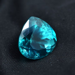 CERTIFIED 23.35 Ct Natural Bluish Green Sapphire Loose Gemstone Pear Shape.