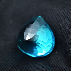 CERTIFIED 23.35 Ct Natural Bluish Green Sapphire Loose Gemstone Pear Shape.