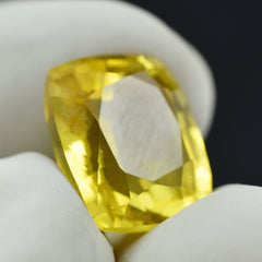 Rare Yellow Sapphire AAA+ CERTIFIED 10.55 Ct Cushion Cut Natural Loose Gemstone