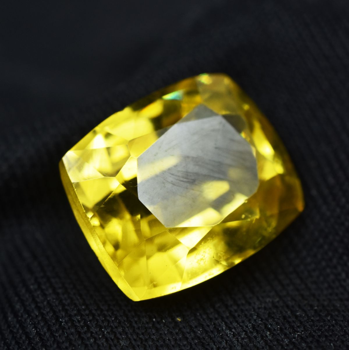 Rare Yellow Sapphire AAA+ CERTIFIED 10.55 Ct Cushion Cut Natural Loose Gemstone