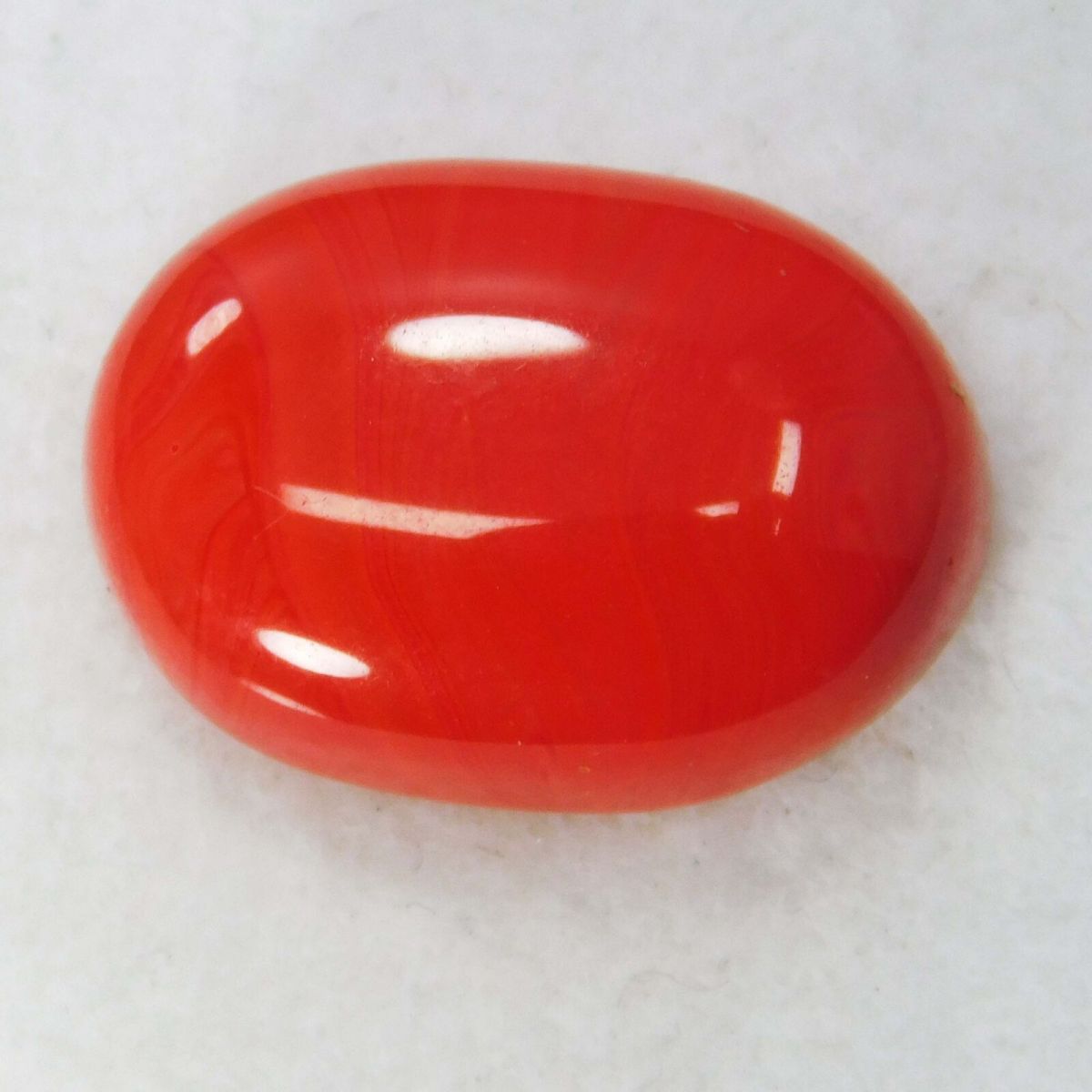 Natural 10 Ct Natural Cabochon Oval Cut Italian Red Coral Loose Gemstone