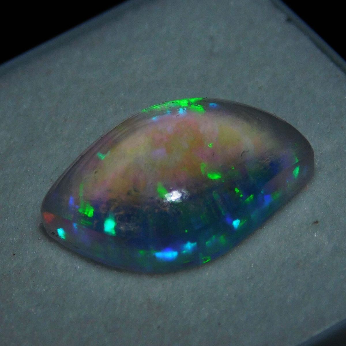 Fire OPAL DOUBLET Cabochon Shape 13 Ct Certified Loose Gemstone