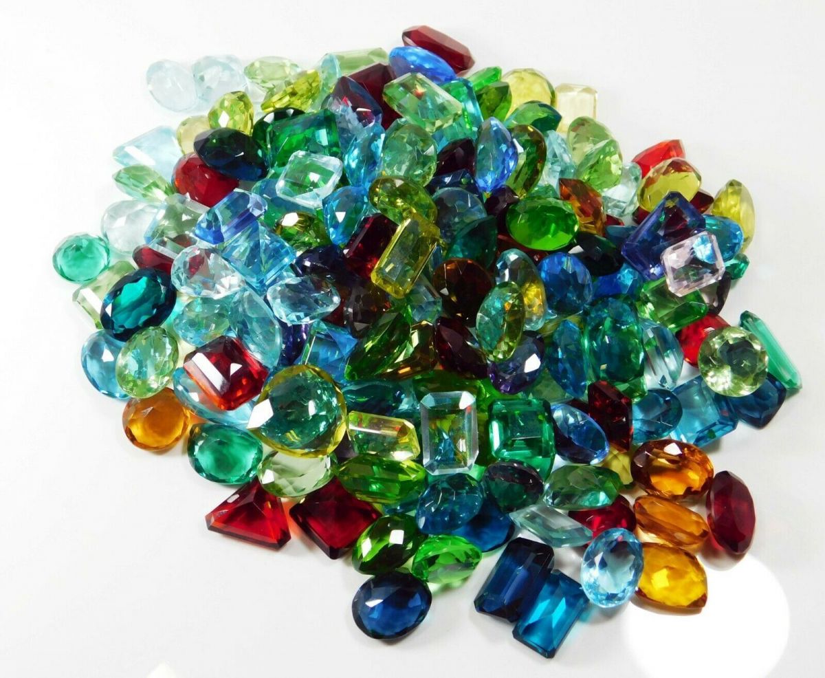 500 Ct Lab-Created Topaz  Loose Gemstone CERTIFIED Mix Color & Shape Lot