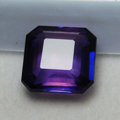 5.00 Ct NATURAL Square Cut Purple TANZANITE Stone Loose Gemstone CERTIFIED