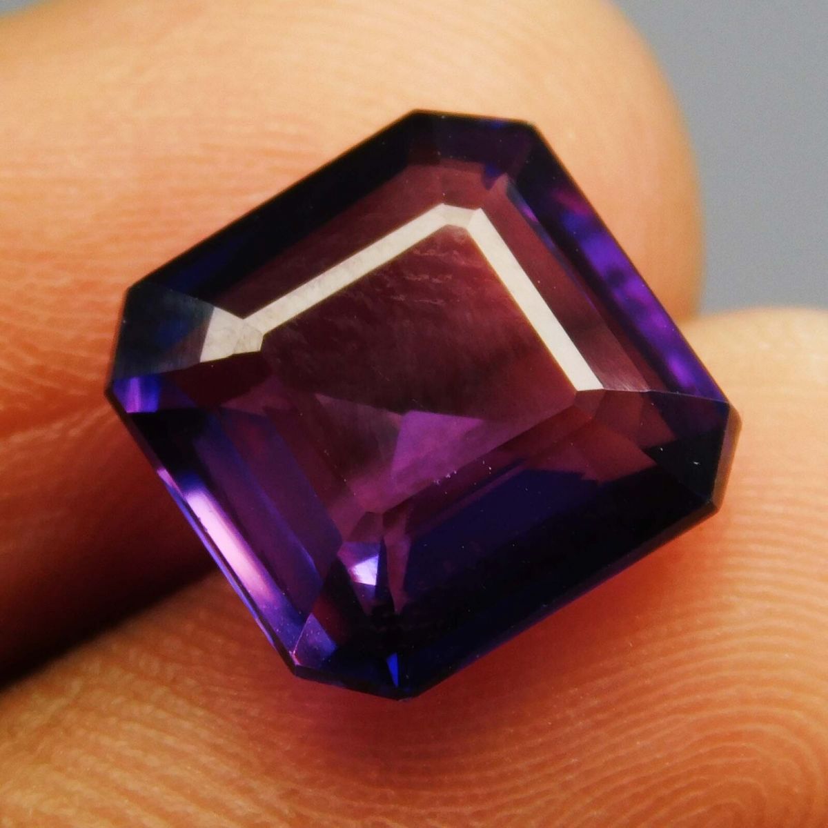 5.00 Ct NATURAL Square Cut Purple TANZANITE Stone Loose Gemstone CERTIFIED