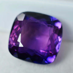 7.25 Ct NATURAL Purple TANZANITE Square Cushion CERTIFIED Rare Loose Gemstone