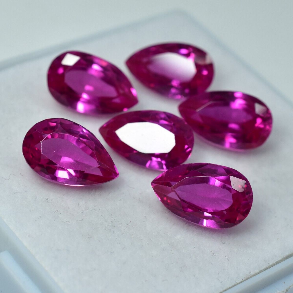 48.20 Ct NATURAL Pink Sapphire CERTIFIED Loose Gemstone PAER SHAPE 6 Pcs Lot