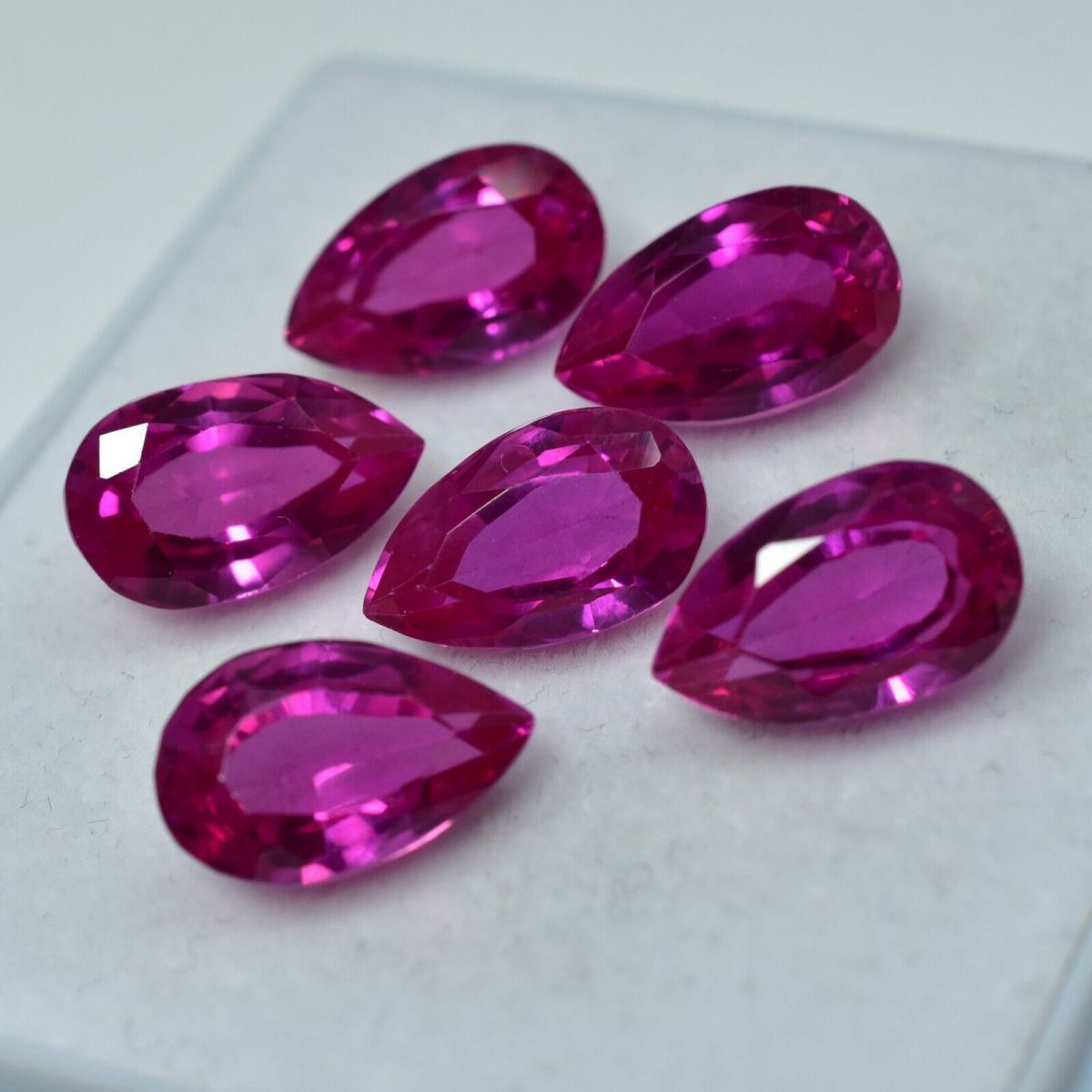 48.20 Ct NATURAL Pink Sapphire CERTIFIED Loose Gemstone PAER SHAPE 6 Pcs Lot