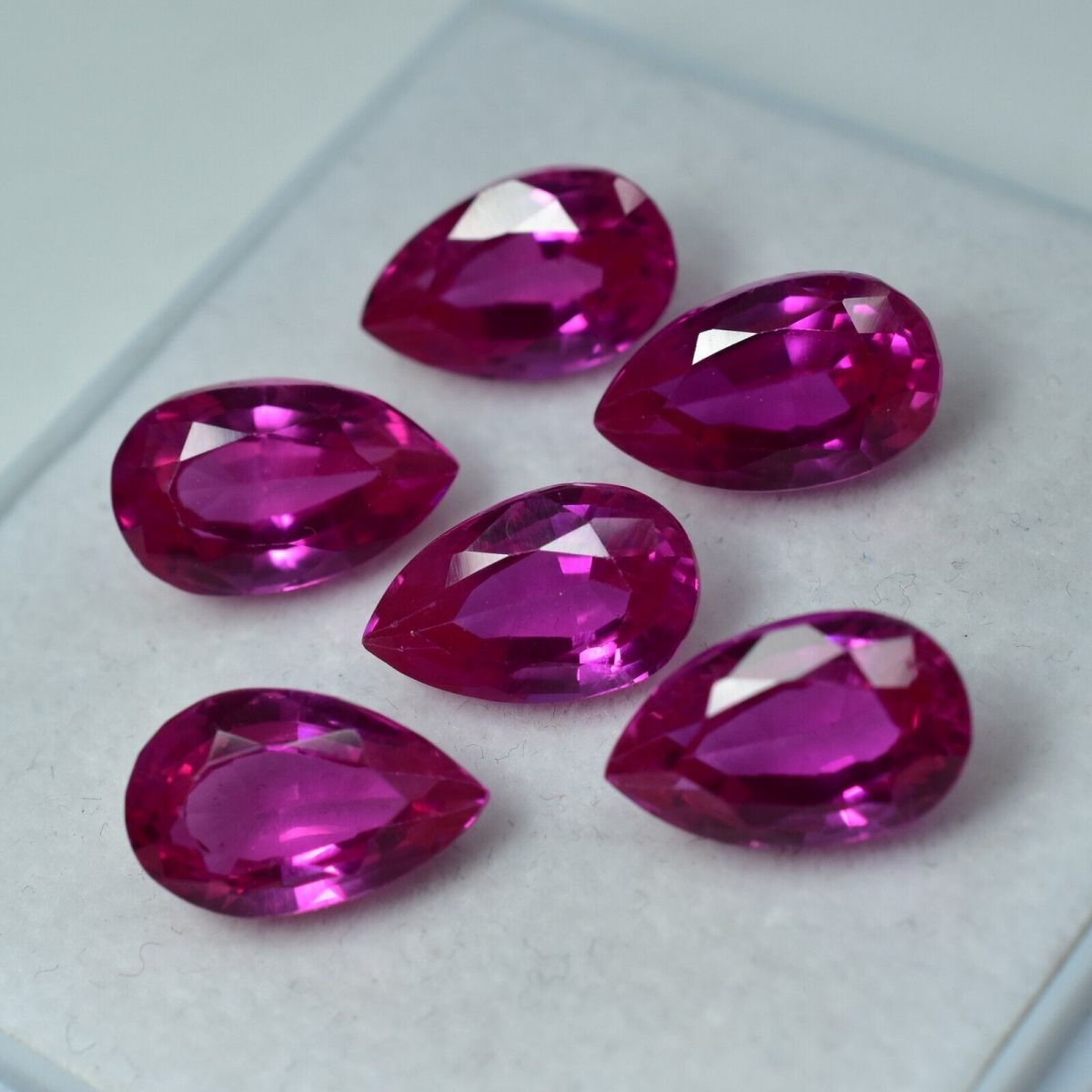 48.20 Ct NATURAL Pink Sapphire CERTIFIED Loose Gemstone PAER SHAPE 6 Pcs Lot