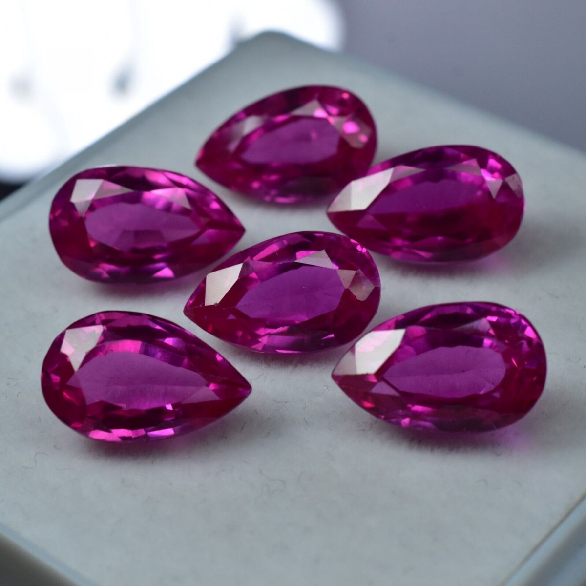 48.20 Ct NATURAL Pink Sapphire CERTIFIED Loose Gemstone PAER SHAPE 6 Pcs Lot