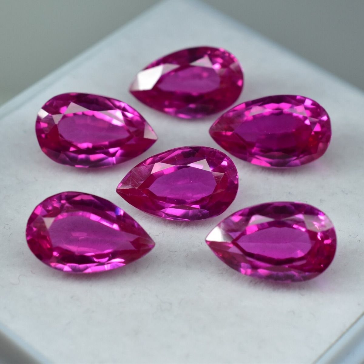 48.20 Ct NATURAL Pink Sapphire CERTIFIED Loose Gemstone PAER SHAPE 6 Pcs Lot