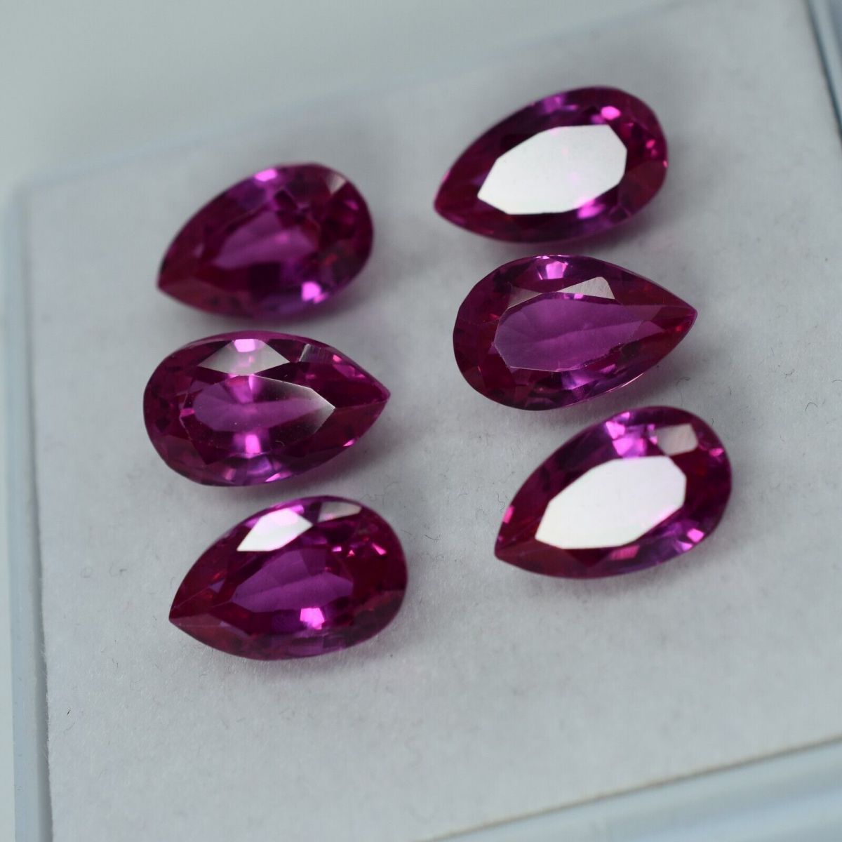 48.20 Ct NATURAL Pink Sapphire CERTIFIED Loose Gemstone PAER SHAPE 6 Pcs Lot