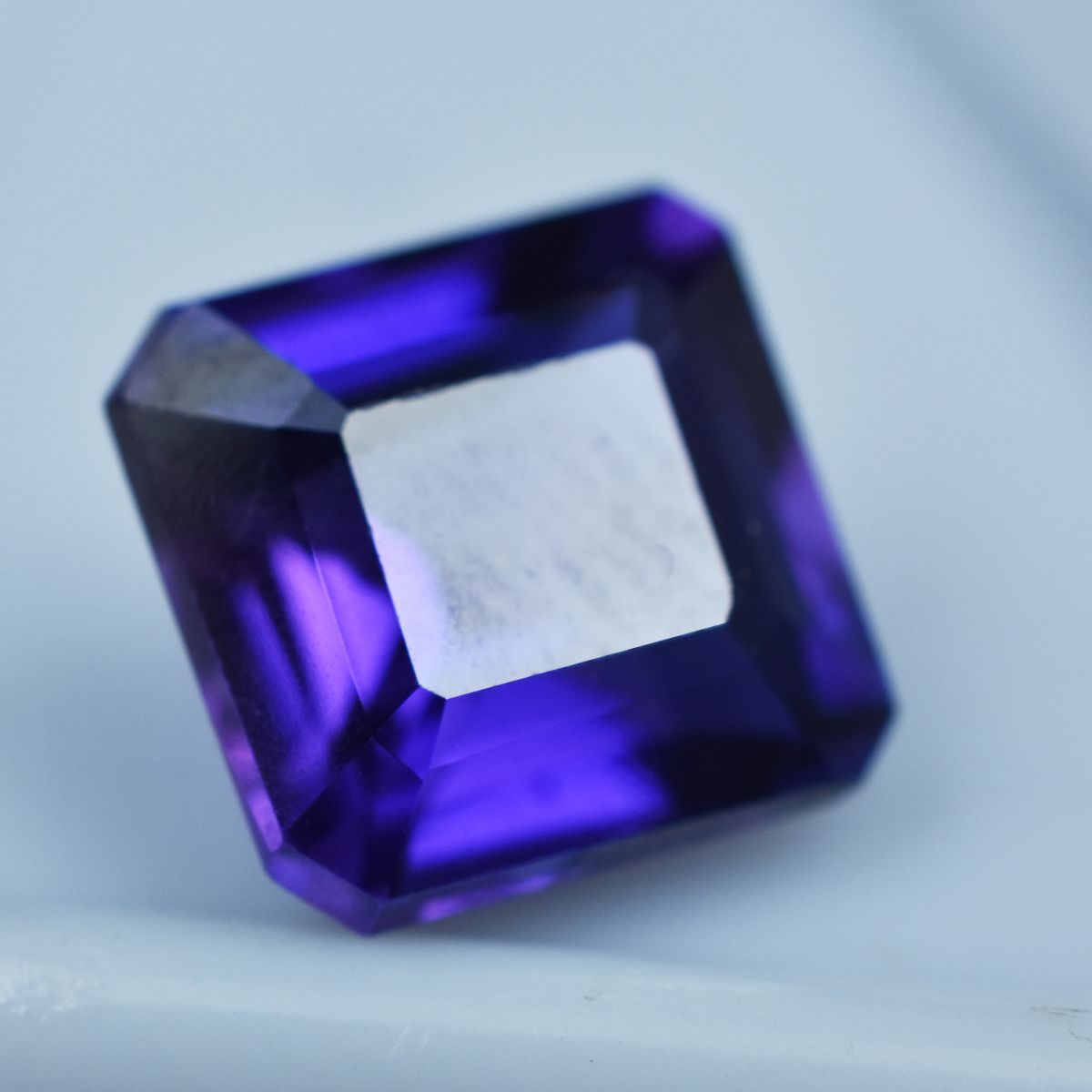 5.70 Ct Natural CERTIFIED Square Cut Purple Tanzanite Loose Gemstone