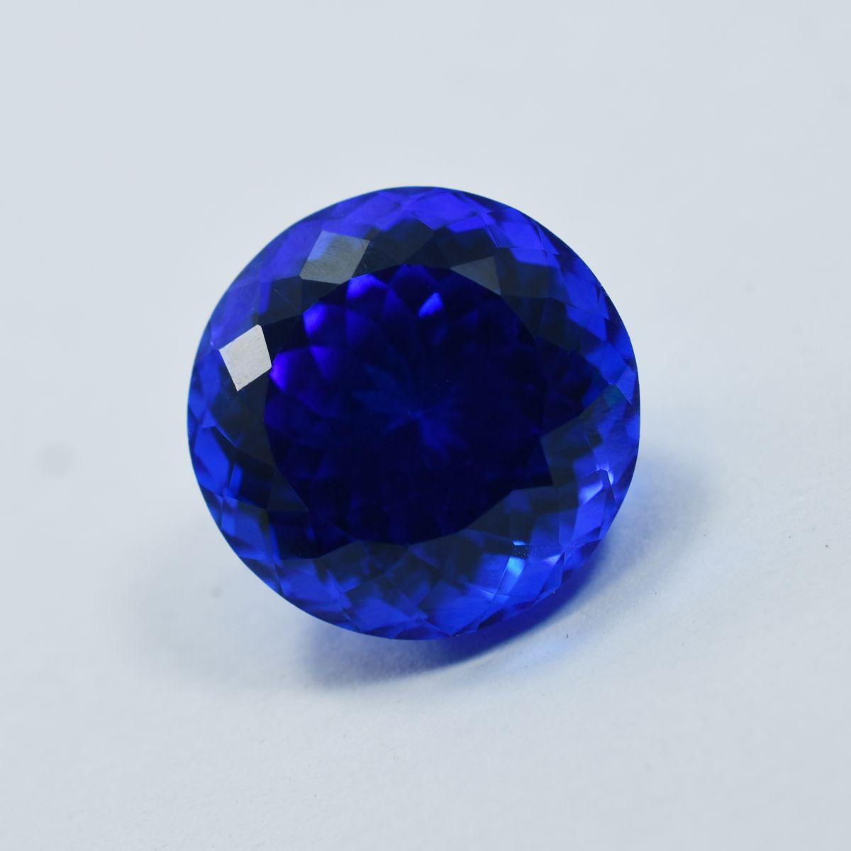 18.50 Ct Natural Round Cut Blue Tanzanite CERTIFIED Loose Gemstone