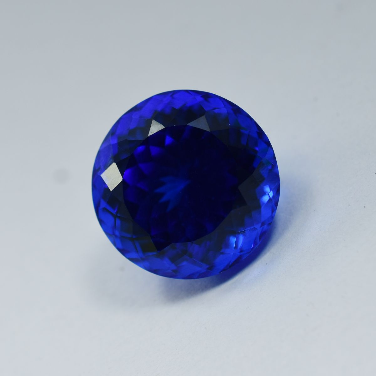 18.50 Ct Natural Round Cut Blue Tanzanite CERTIFIED Loose Gemstone