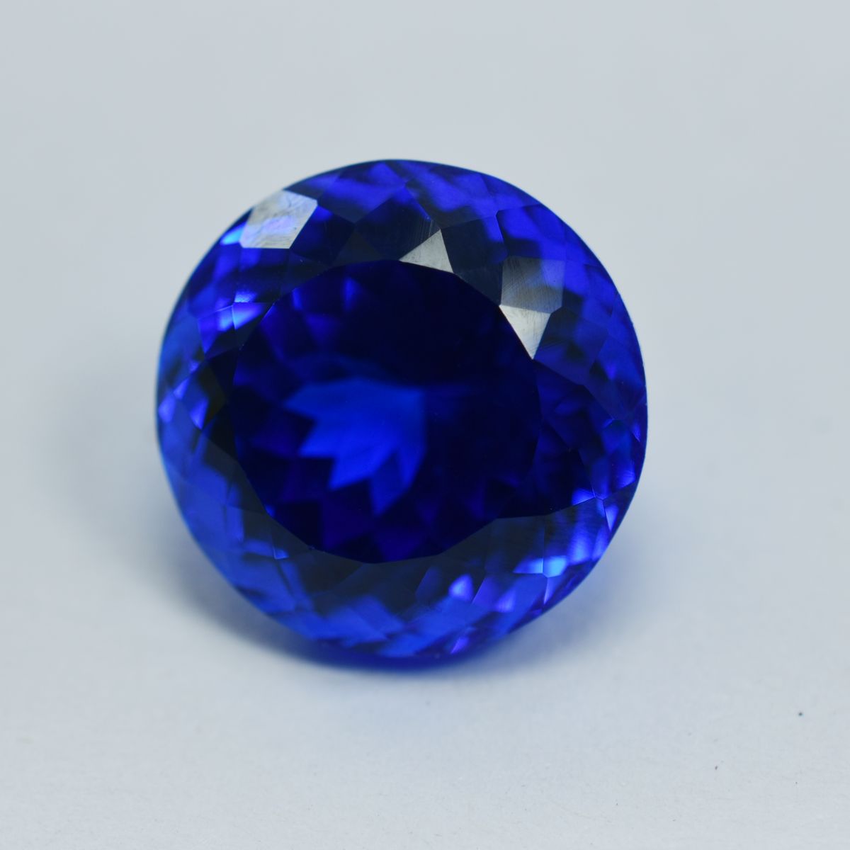 18.50 Ct Natural Round Cut Blue Tanzanite CERTIFIED Loose Gemstone