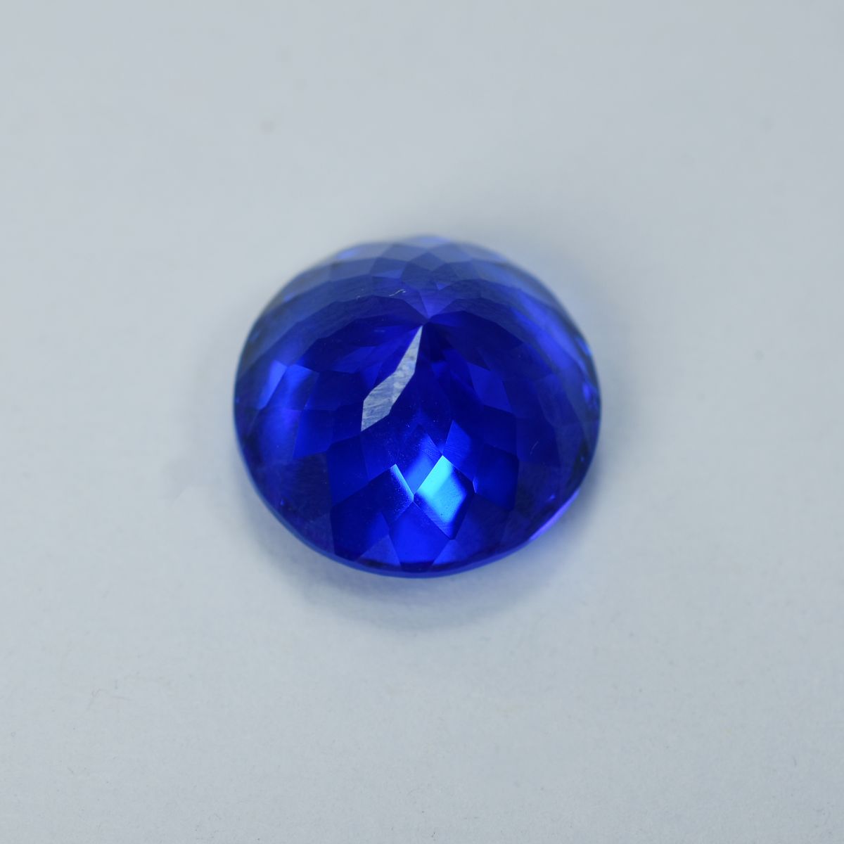 18.50 Ct Natural Round Cut Blue Tanzanite CERTIFIED Loose Gemstone