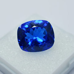 Cushion Shape Natural 12.10 Carat Rare Blue Tanzanite Loose Gemstone CERTIFIED