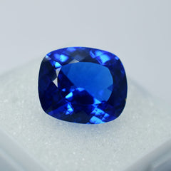 Cushion Shape Natural 12.10 Carat Rare Blue Tanzanite Loose Gemstone CERTIFIED