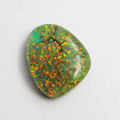 Natural Multi Color Monarch CERTIFIED Loose Gemstone 13.85 Ct Fancy Cut Opal