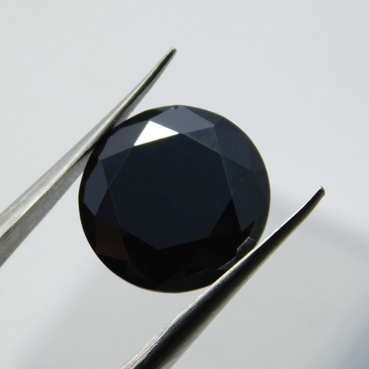 Ring Making Natural Black Moissanite Round Cut 4.60 Ct Loose Gemstone