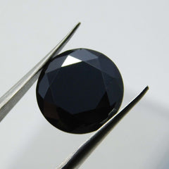 Ring Making Natural Black Moissanite Round Cut 4.60 Ct Loose Gemstone