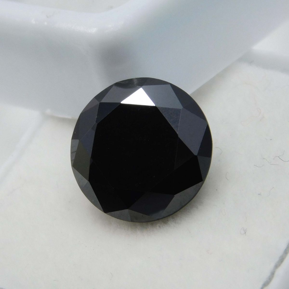 Ring Making Natural Black Moissanite Round Cut 4.60 Ct Loose Gemstone