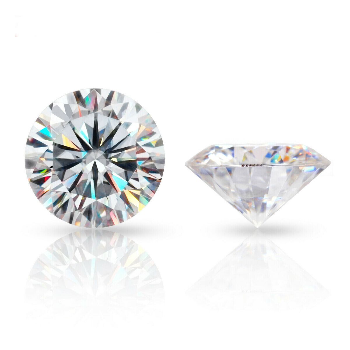 VVS1 D Color Round Excellent Cut 7 MM 2 Pcs  Moissanite Gemstone CERTIFIED