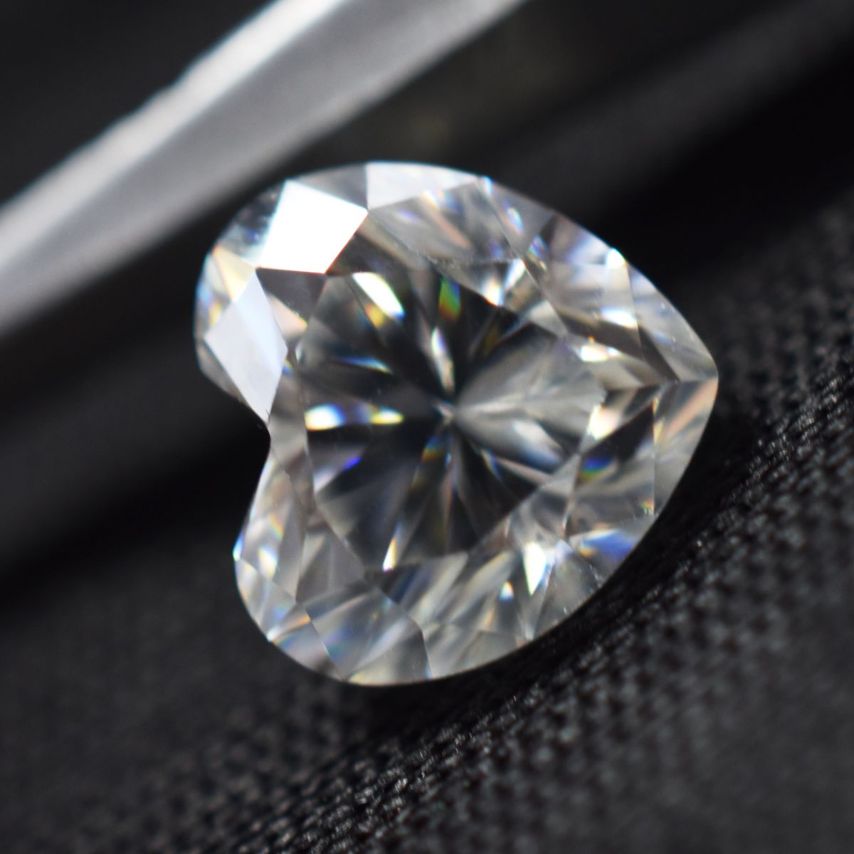 CERTIFIED Moissanite Gemstone 6.5x6.5 MM VVS1 D Color Heart Shape 1 Pcs