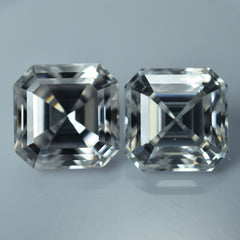 2x2 MM Moissanite Gemstone 2 Pcs CERTIFIED VVS1 D Color Pair Square Shape