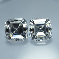 2x2 MM Moissanite Gemstone 2 Pcs CERTIFIED VVS1 D Color Pair Square Shape