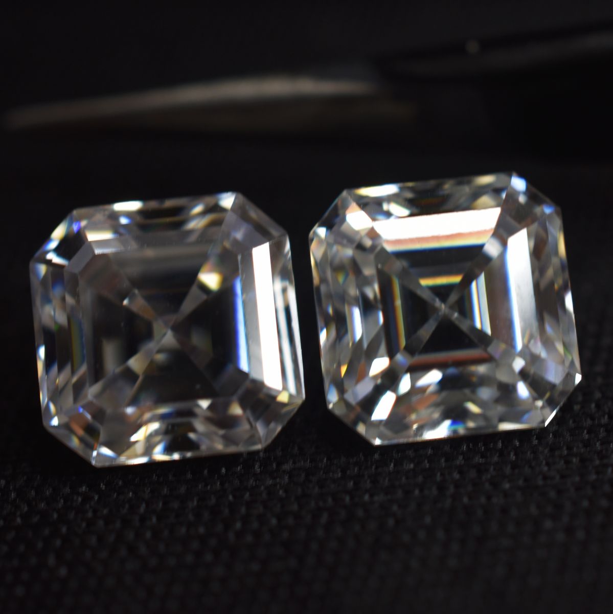 Moissanite 3 MM Pair Loose Gemstone CERTIFIED VVS1 D Color Square Shape