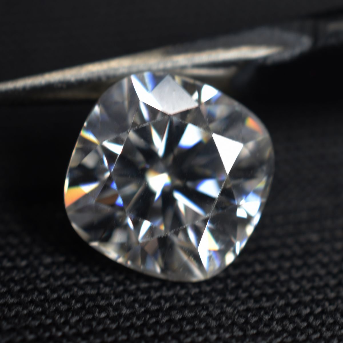 CERTIFIED Moissanite 7 x 7 MM VVS1 D Color Cushion Cut 1 Pcs Loose Gemstone