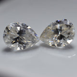 Loose Gemstone Pear Cut CERTIFIED Moissanite Pair 2.00 Carat VVS1 D Color 2 Pcs